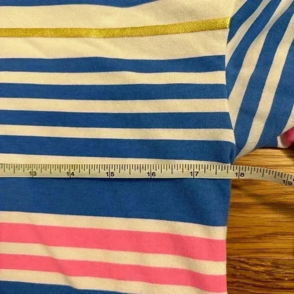 Lilly Pulitzer Lena Dress Lapis Blue Tiki Stripe Size Small - Picture 10 of 12